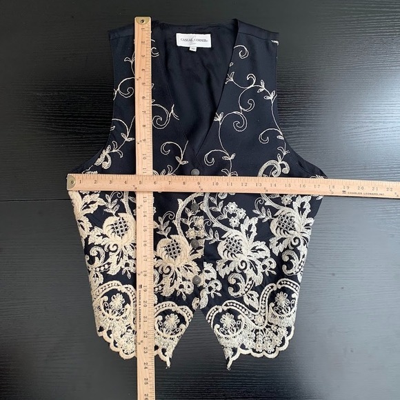 Vintage Casual Corner Floral Embroidered Vest Boho Cottagecore Women's M - Picture 13 of 13